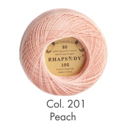 Rhapsody Premium Size 80 Cotton Crochet Thread 100% Egyptian Mercerized Singed 13 Colors 10G Tatting Needlepoint Bobbin Lace