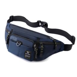 Casual Nylon Men Waist Fanny Pack Solid Color Multi-Pocket Sling Chest Bag Anti-theft Large-capacity Male Pouch Purse