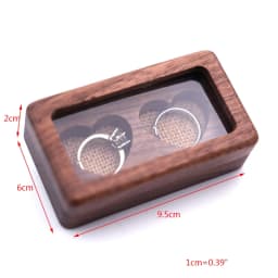 Wooden Ring Box Engagement Wedding Ceremony Heat Proposal Ring Box Jewelry Display Gift for Girl Walnut Wood Bracelet Package
