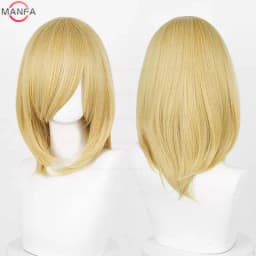 40cm Medium Basic Anime Cosplay Wig Bang Blond Black White Red Pink Green Brown Gold Blue Heat Resistant Synthetic Hair Wigs