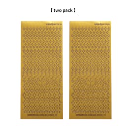 JIANWU 2 Pack/set Simple Bronzing Hot Silver PVC Goo Card Decor Sticker Creative DIY Handbook Scrapbook Collage Stationery
