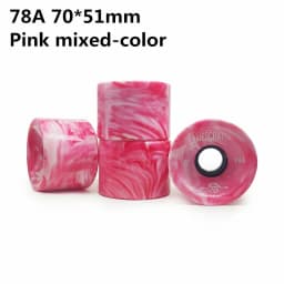 4pcs 70mm 51mm 80 duro Longboard Wheel for 70mm Skateboard Tire 80A Durable Elastic PU Ruedas for Road Street Skate Board Rodas