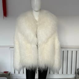 Beiziru Women's Mongolia Sheep Fur Coat Turn-down Collar Real Warm Stylish Outerwear Jacket