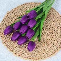 10PCS Artificial Tulip Flower Bouquet Real Touch PE Foam Fake Flower for Wedding Decoration Flowers for Home Garden Decoraive