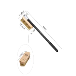 Pizza Oven Brush Copper Stove Brush Bristle Brass Wood Long Handle Grill Cleaning Oven Brush for Small Oven Kitchen Tool