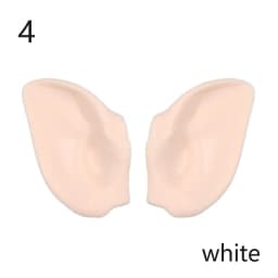 1Pair Blyth Doll Elf Ears Toy White Natural Tan Dark And Super Black Skin Only Ears No Doll Artificial Ear Accessories