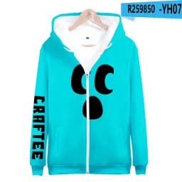 4 To 14 Years Kids Hoodies Craftee Face 3D Printed Hoodie Sweatshirt Boys Girls Anime Cartoon Brand Jacket Coat Children Clothes