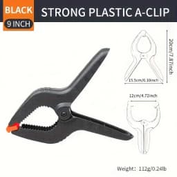 3/4/6/9 inch Wood Working Clip Plastic Clamp Nylon Spring Clamp Clips for backdrop,Wood Working, Photography,Craft, Art DIY