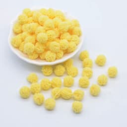 100Pcs 10mm Colorful Elastic Mesh Chiffon Ball for DIY Children Headwear Bow Accessories Handmade Baby Clothes Hat Shoes Decor