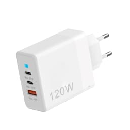 Lenovo 120W USB Dual Type-C Multi Port Mobile Phone Charger EU US UK Full Protocol Super Fast Charging Headband Indicator Light