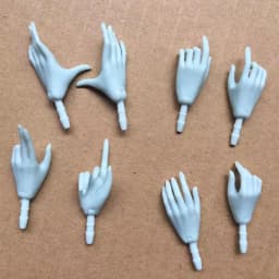 MENGF Doll Hands Feet 1/6 Doll Parts Super White Coffee Brown Doll Accessories DIY Dressing Doll Decors 4 Gesture Hands Parts