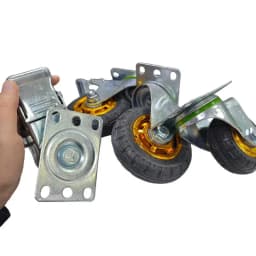 1Pcs Soft Elastic Rubber Caster 3/4 Inches Universal Caster Wheels Profile Castor Wheels With Brakes Floor Marks Silent Casters