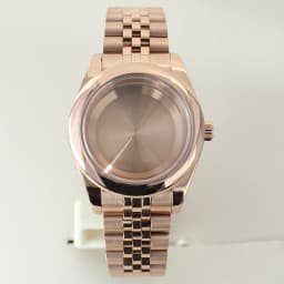 39mm 36mm Round Edge Watch Case Sapphire Crystal Glass For Seiko NH35 NH36 NH38 NH34 Miyota 8215 Movement Presidential Bracelet