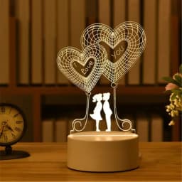 3D Acrylic LED Night Light USB Powered Bedroom Bedside Decor Night Lamp Birthday Kid Gifts Table Ornaments Novelty Lighting