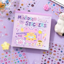 25sheets Kawaii mini cartoon pattern die-cutting sticker book DIY scrapbook diary album cute nail stickers stationery stickers