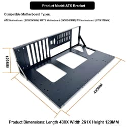 Mainboard Bracket ATX Thicker Version Open Studio Chassis Frames Holder Heat Dissipation Strong Firm Chassis Frame