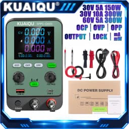 KUAIQU DC Lab Power Supply, High Precision 5V 12V 18V 24V 30V 48V 60V 72V 120V Adjustable Voltage Regulator, Bench Power Source