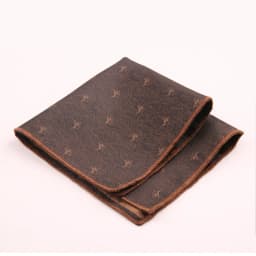 Trendy Striped Floral Brown Pocket Square British Men Formal Handkerchief Suit Shirt Accessories Groom Wedding Party Chest Hanky