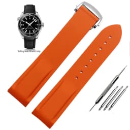 20mm 22mm Curved End Rubber Watchband For Hamilton Kaki Frogman H777050 H778050 Strap Diving Silicone Watch Band Bracelet