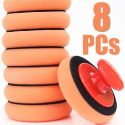 8PCs Car Waxing Sponge Polish Pads Handle High Density Buffing Wipe Polisher Kit Polishing Cleaning Sponge Car Cleaning Tools