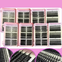 30rows Lash Clusters DIY Spiky Cluster Lashes Mixed Styles Fluffy Volume Clusters Lashes Fluffy Individual Eyelashes Extension