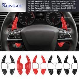 Shift Paddle For SEAT Leon ST 5F FR Cupra Ateca Ibiza 6P Arona Tarraco Carbon Fiber Car Steering Wheel Extension Shifter Sticker