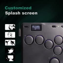 Haute42 Arcade Joystick Mini Hitbox Leverless Arcade Controller For PC/PS4/PS5/Switch Leverless Arcade Stick Hitbox Fighting
