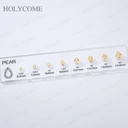 Updated Free Custom LOGO Kit Fancy Shapes CZ Diamond Carat Chart Comparison Set Reference White Pink Yellow Gemstone Selectable