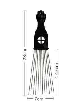 Black Metal African American Pick Comb Hair Combs Hair Comb for Hairdressing Styling Tool Salon Barber Shop Accessories 6 Style
