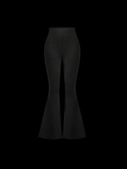 Spring and Summer Solid Color Bell Bottom Pants, Women's Casual High Waisted Taboo Pants, Elastic Waistband