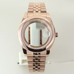 39mm 36mm Round Edge Watch Case Sapphire Crystal Glass For Seiko NH35 NH36 NH38 NH34 Miyota 8215 Movement Presidential Bracelet