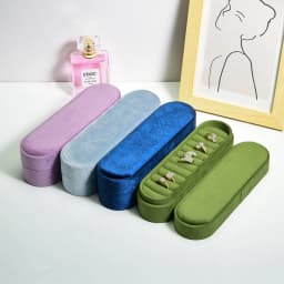 TAIMY Velvet Ring Display Tray Portable Ring Storage Case Custom Logo Jewelry Box High-end Business Display Tray