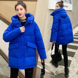 2025 Winter New Women Down Padded Jacket Winter Jacket Loose Thick Warm Cotton Coat Female Hooded Parkas Coat Long Women Outwear