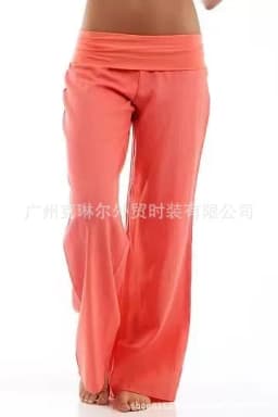 Jogger Damen Solid Color Wide Leg Casual High Waist Trousers Women's Summer New Home Yoga Sports Jogging Daily Stretch Trousers