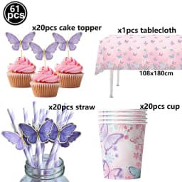 1set Pink Butterfly Balloons 32inch Number Balloon Set Happy Birthday Butterfly Foil Balloon Baby Shower Birthday Party Decors