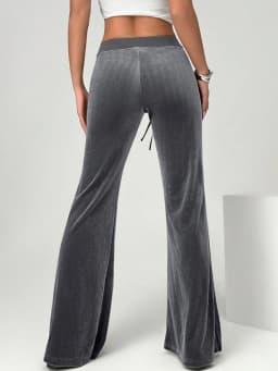2025 Autumn and Winter Women's Micro Flared Pants Slim Fit and Slimming Casual Flared Pants Velvet Pants