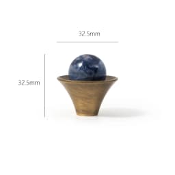 Tinyhob Vintage Antique Bronze Spotted Stone Kitchen Cabinet Furniture Handle with Base / Brass Cupboard Pull Shoe Cabinets