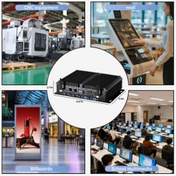 MSECORE Industrial Mini PC Fanless Intel Core i7/i5/i3 6COM RS232 Dual GbE LAN Wake on LAN Auto Power On 4G Slot Dustproof 24/7