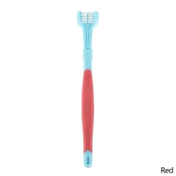 Three Sided Pet Toothbrush Three-Head Multi-angle Toothbrush Cleaning Dog Cat Brush Bad Breath Teeth Care Tool Cleaning Mouth