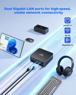 KAMRUI Mini PC AMD Ryzen5 3501U 8GB DDR4 256GB SSD Desktop Computer Dual 4K Display Micro PC WiFi5 Windows11 Pro for Home Office