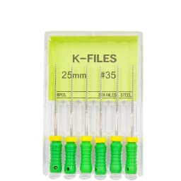 6Pcs/Pack Dental Endo Files Hand Use K Files Stainless Steel Root Canal Treatment Drills Endodontic Instruments