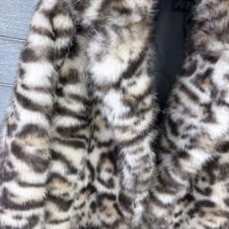 DEAT 2026 Winter Thick Leopard Print Faux Fox Fur Coat For Women Contrast Color High Quality Suit Collar Overcoat 11A06743