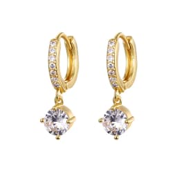 CRMYA Silver Gold Filled Dangle Earrings For Women CZ Zircon Long Water Drop Earring Men Jewelry Circle Ear Ring Wholesale