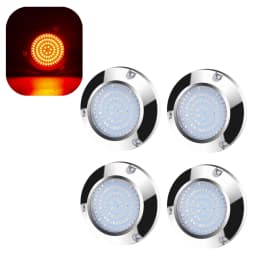 4PCS Underwater Marine Light Subnautica Boat Lighting Sailing Boat Speedboat 90LED 12v 24v 60W Stainless Steel Transom Light