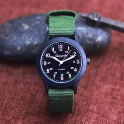 Chaoyada Brand Boys Men Students Learning Time Quartz Watches Girls Water Resistant Gifts Clock Kids Canvas Fashion Wristwatches