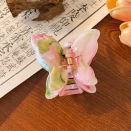 Red and blue contrasting hair clip, large shark clip hair clip, women's back of the head, 2025 new high-end clip hair accessory