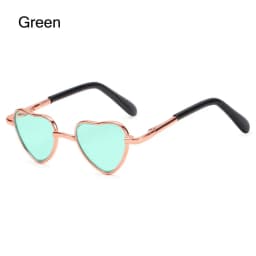 Cute 8CM Miniature Sunglasses Heart Shape Metal Frame Glasses For 14Inch &18Inch Dolls Accessories Plush Toys Doll Eyeglasses