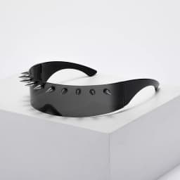 Novelty Punk Glasses Rock Large Shield Spike Fashion Weird Club Sunglasses Funny Party Glasses