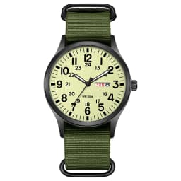 2024 TPW Field Watch Easy Reading Fabric Strap 24 Hours Display Quartz Movement