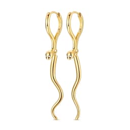 925 Sterling Silver Gold Color Circular Hoop Earrings Golden Earring Fit Original Charms Diy Fine Jewelry For Fashion Women